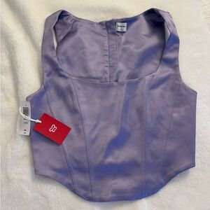Aritiza Sunday best satin corset top NWT